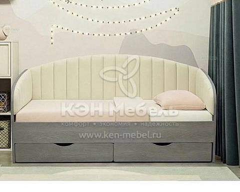 Софа-12.1 Кровать с мягкой спинкой и подлокотниками
