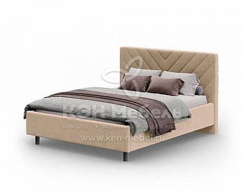 Кровать 140 с ПМ Тиффани 2 Фит (Tiffany 2 FEET) (песочный)