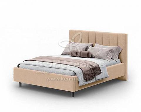 Кровать 140 с ПМ Тиффани 1 Фит (Tiffany 1 FEET) (песочный)