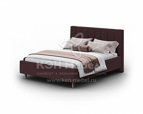 Кровать 160 с ПМ Тиффани 1 Фит (Tiffany 1 FEET) (шоколадный)